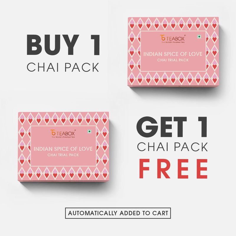 Indian Spice Of Love Chai Trial Pack - Buy 10 Chais & Get 10 Chais Free (2 Boxes)