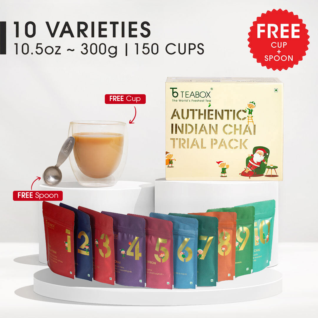 12 Days of Chai Advent Calendar (Free Valencia Glass Teacup & Ideal Teaspoon) -