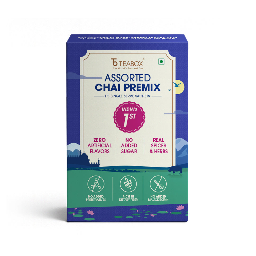 Teabox Assorted Chai Premix <br> (10 Single Serve Sachets)