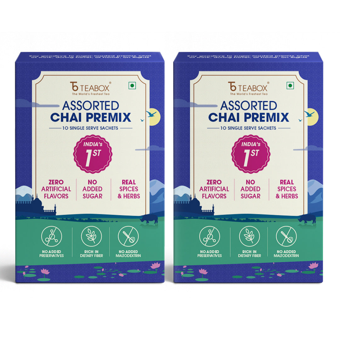 Teabox Assorted Chai Premix (10 Single Serve Sachets)