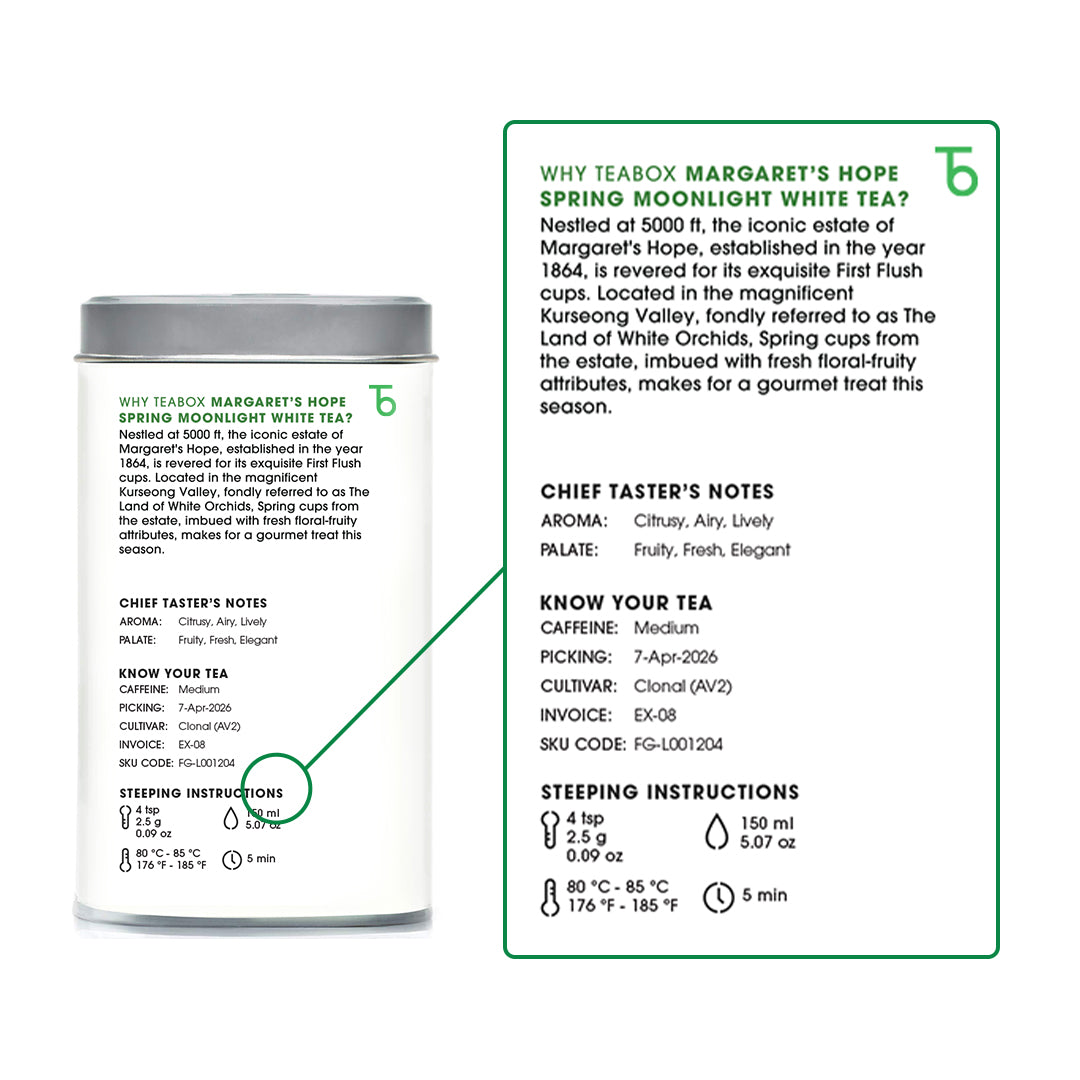 Darjeeling Margaret's Hope Spring Moonlight White