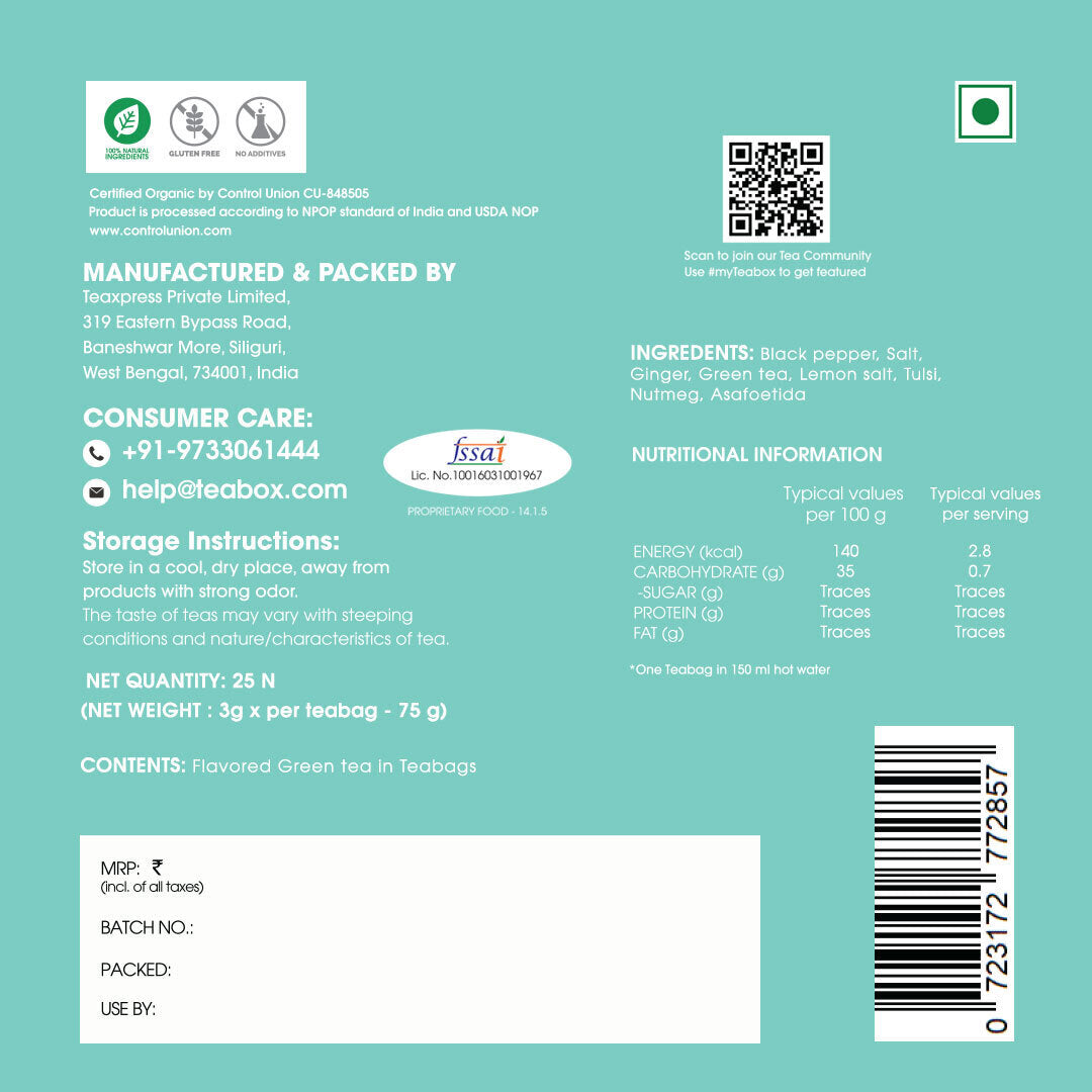 Green Tea Detox Kahwa (Teabags)