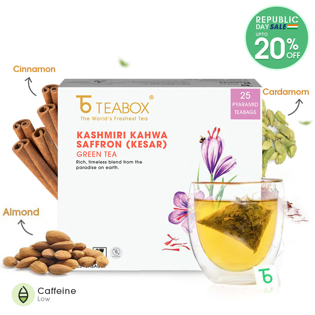 Green Tea Kashmiri Kahwa (Teabags)