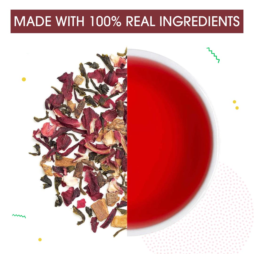 Green Tea Hibiscus Cinnamon Clove Energy