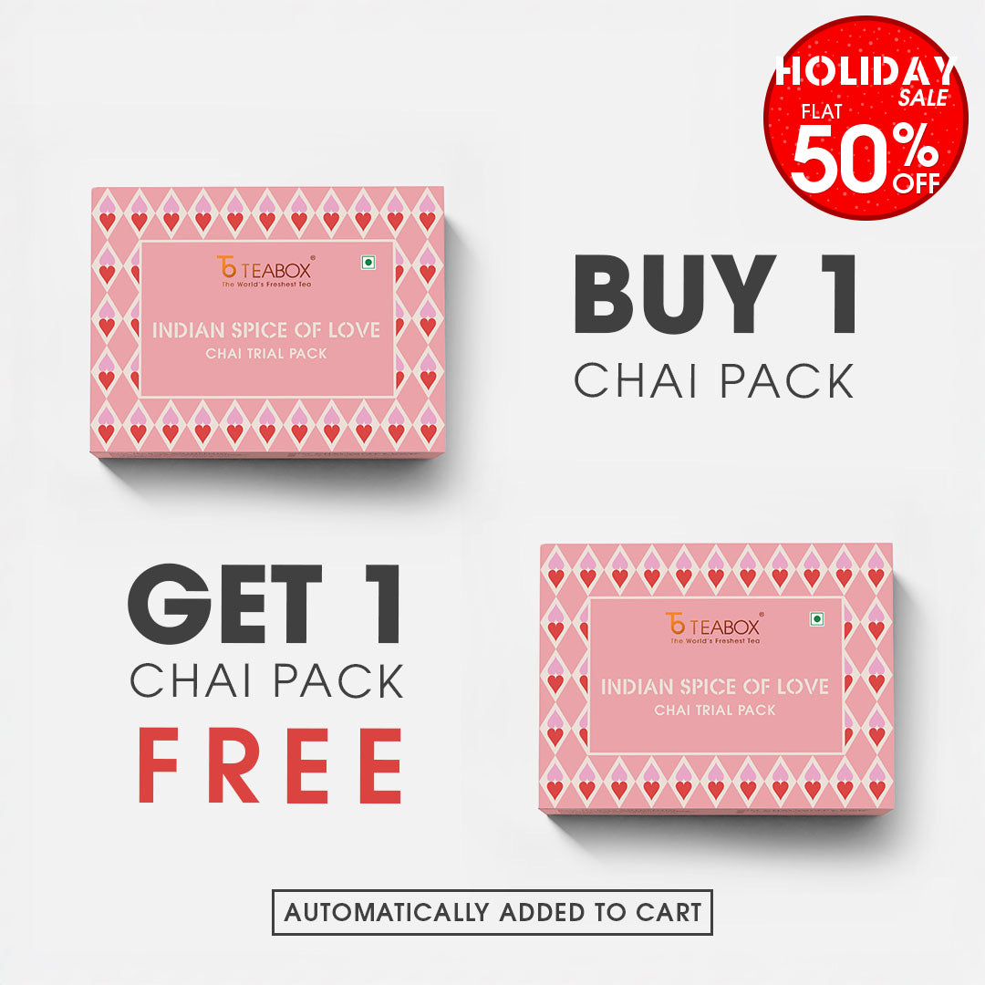 Indian Spice Of Love Chai Trial Pack - Buy 10 Chais & Get 10 Chais Free (2 Boxes)