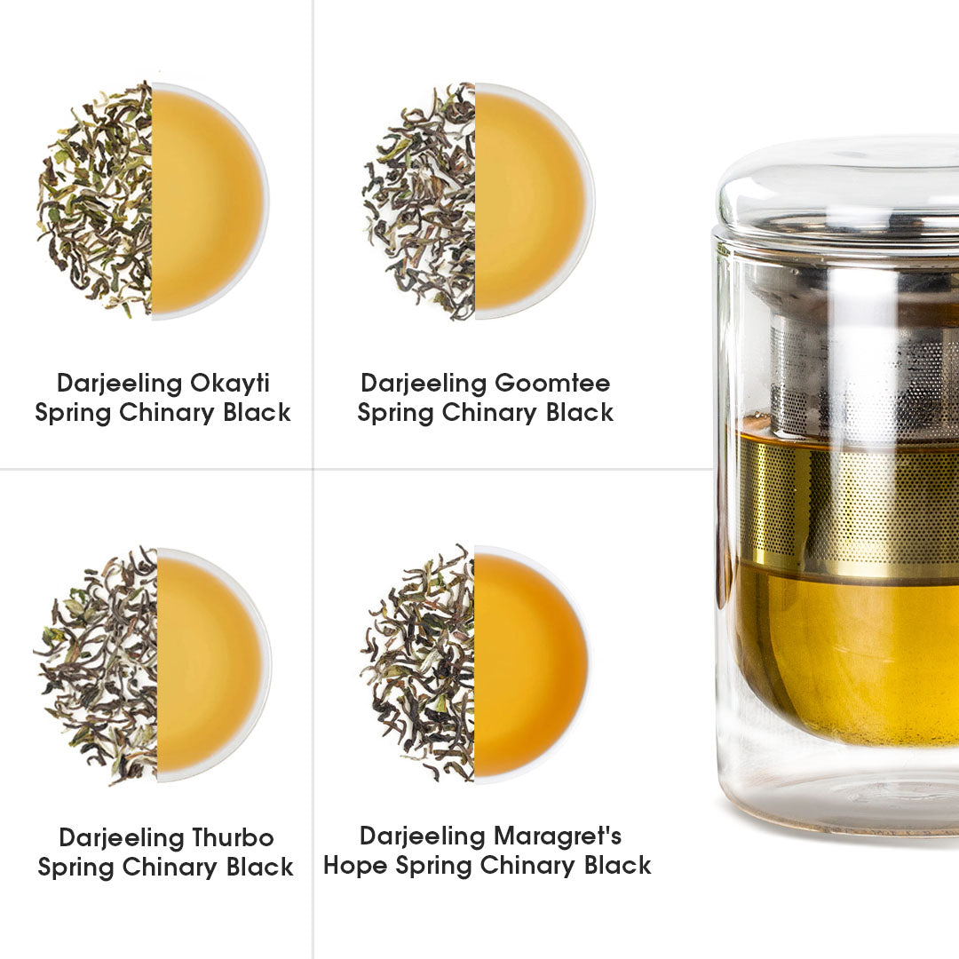 Indian Whole Leaf Trial Pack (Free Seidel Glass Tea Mug With Infuser & Ideal Teaspoon)