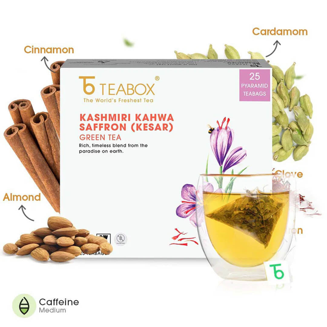 Green Tea Kashmiri Kahwa (Teabags)