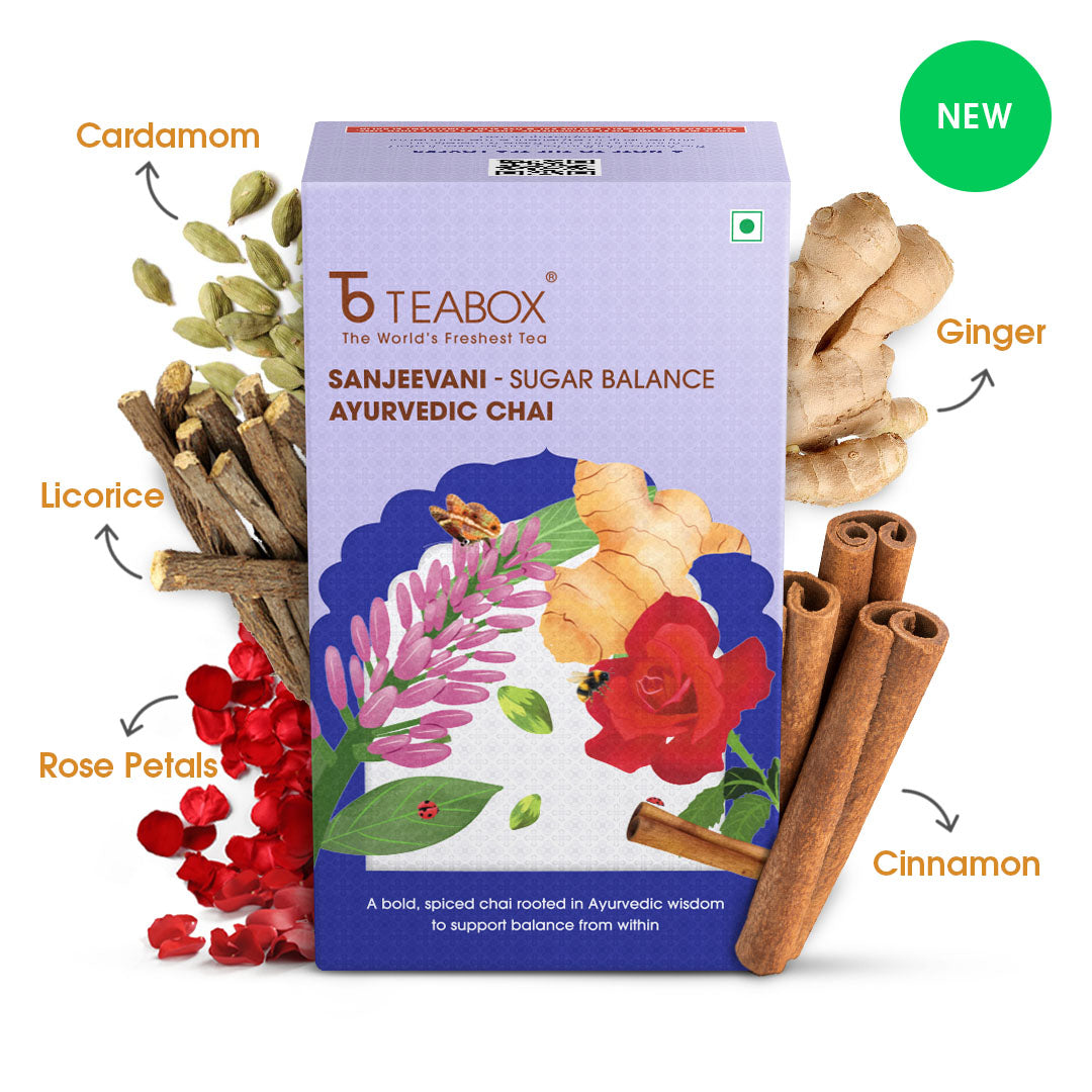 Buy 2025 Sanjeevani Ayurvedic Chai Tea Online | 100% Chai - Teabox
