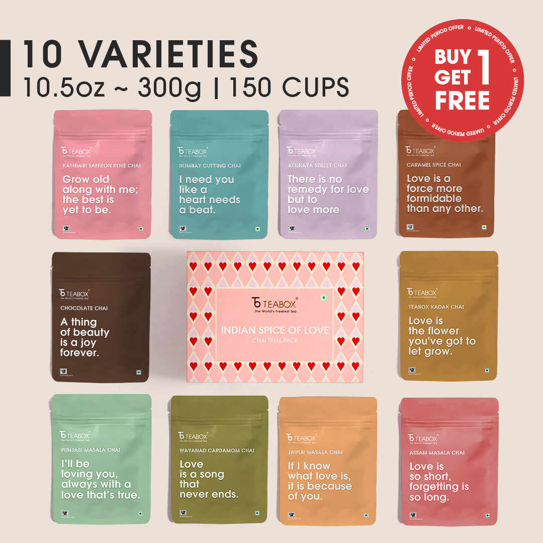 Indian Spice Of Love Chai Trial Pack - Buy 10 Chais & Get 10 Chais Free (2 Boxes)
