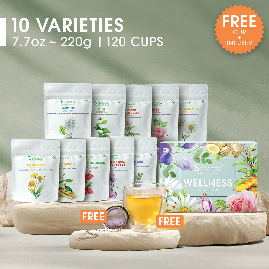 Wellness Trial Pack (Free Valencia Glass Teacup & Elegant Ball Infuser)