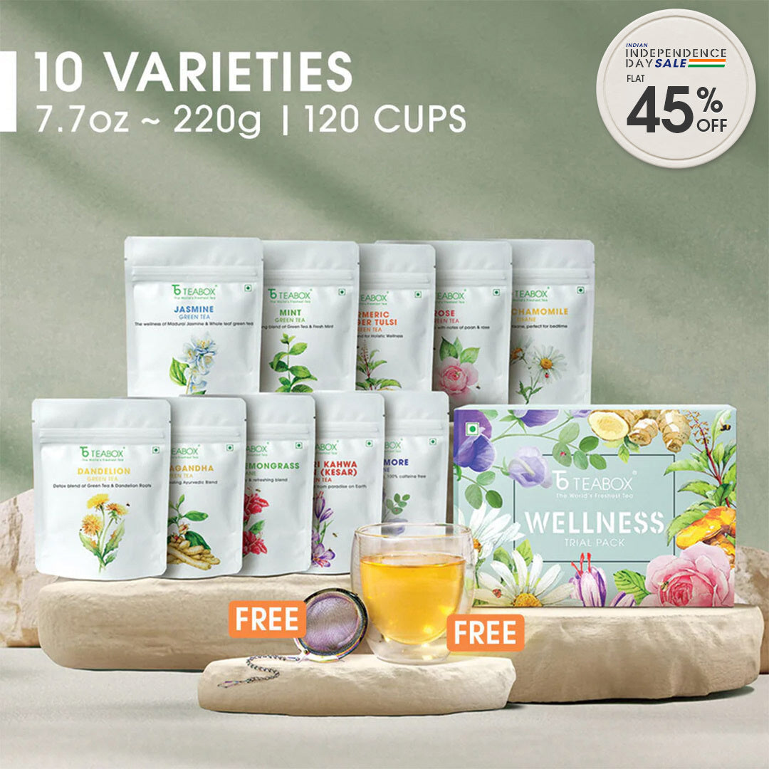 Wellness Trial Pack (Free Valencia Glass Teacup & Elegant Ball Infuser)