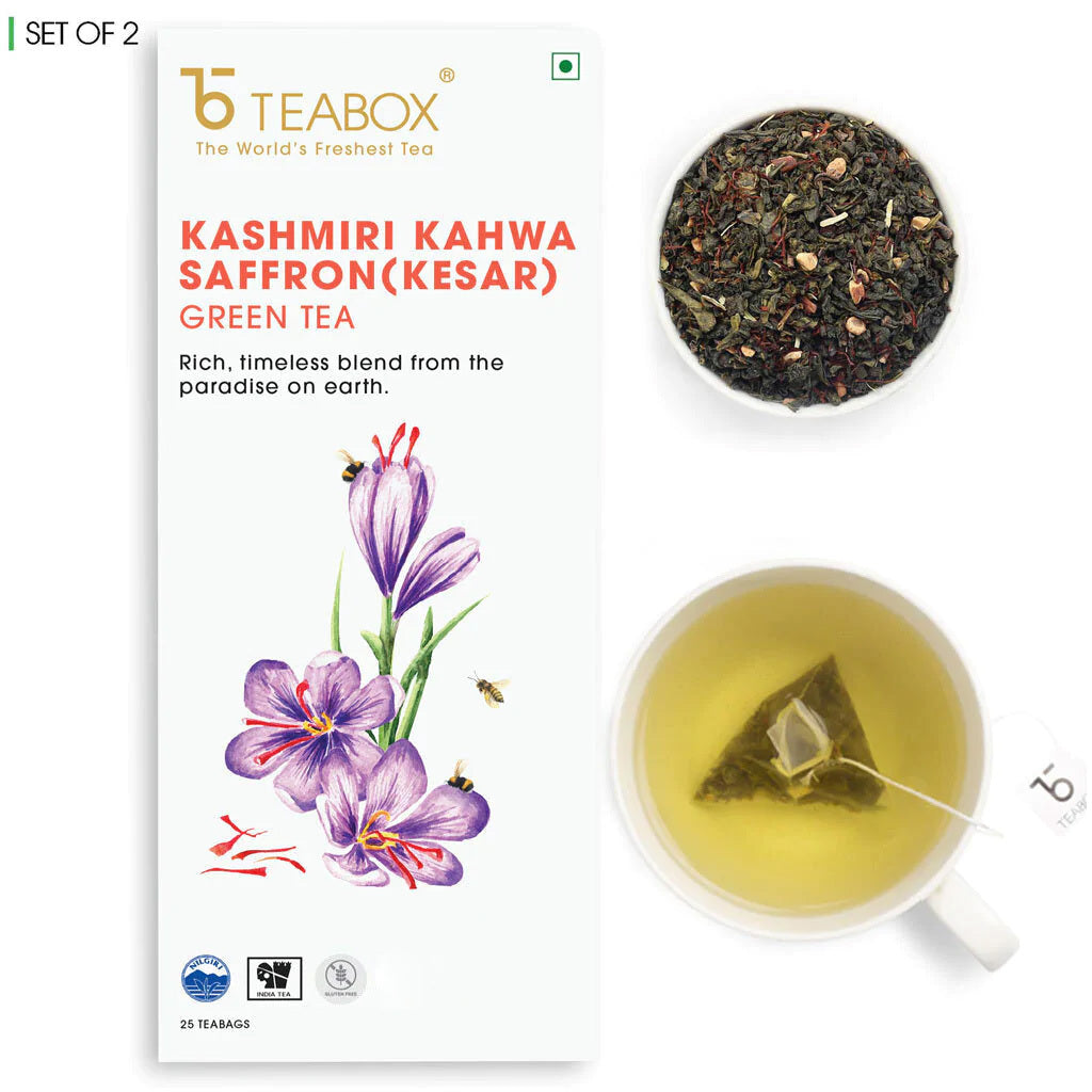Green Tea Kashmiri Kahwa (Teabags)