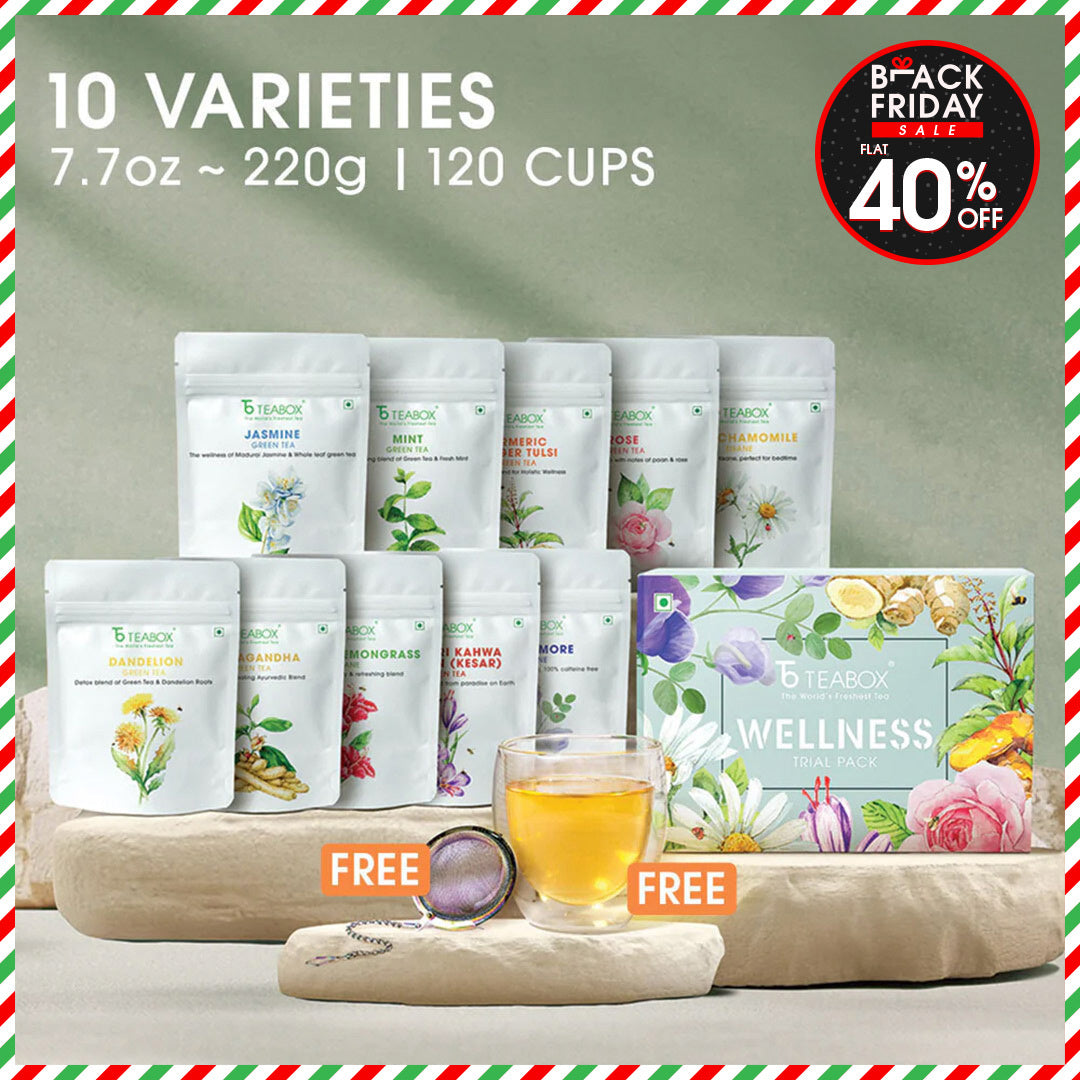 Wellness Trial Pack (Free Valencia Glass Teacup & Elegant Ball Infuser)