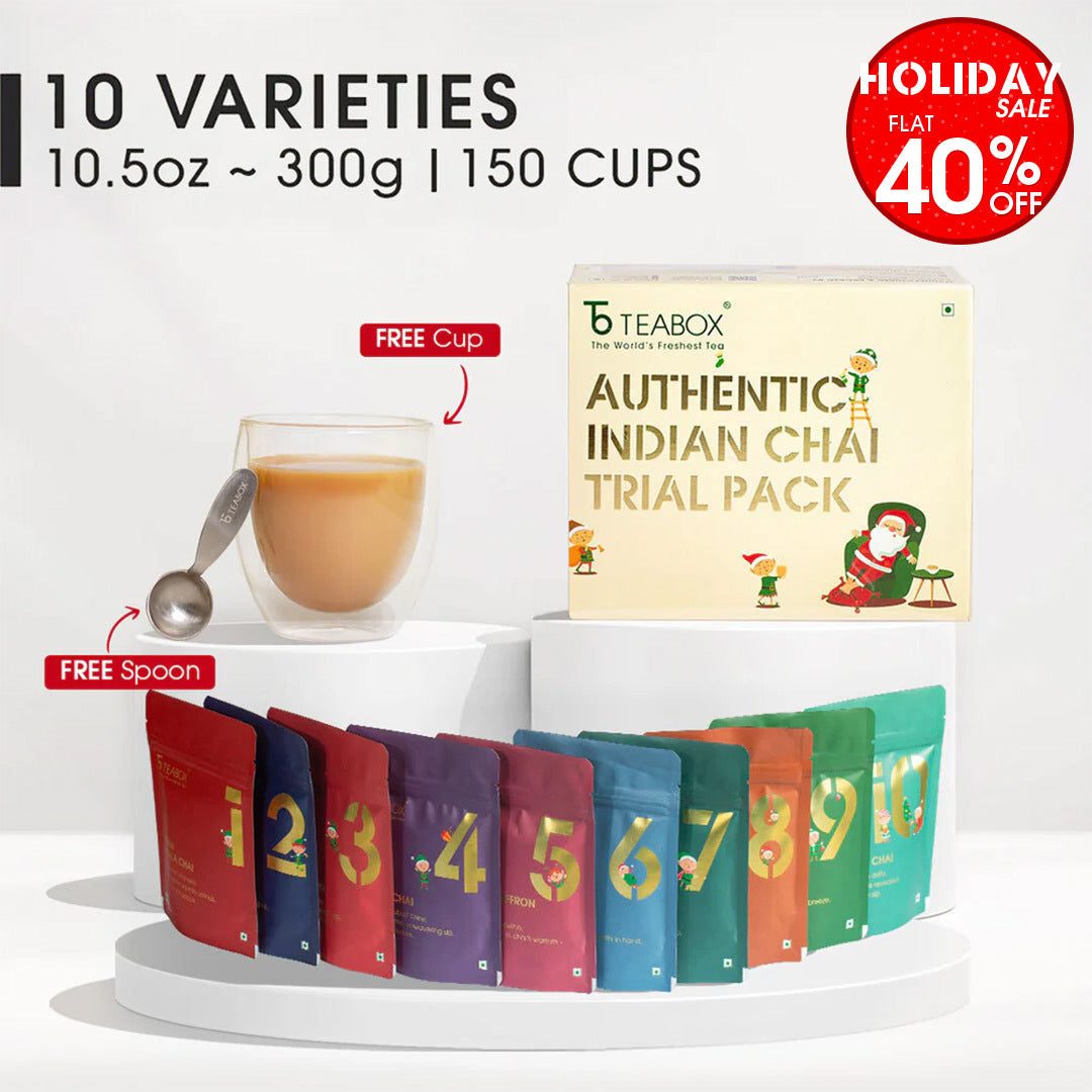 12 Days of Chai Advent Calendar (Free Valencia Glass Teacup & Ideal Teaspoon)