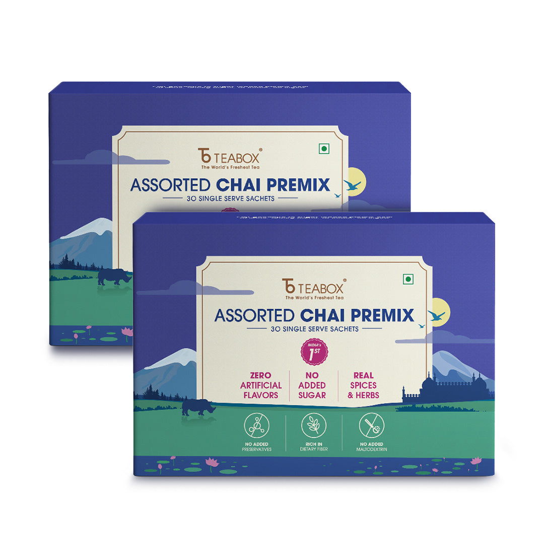 Teabox Assorted Chai Premix <br> (30 Single Serve Sachets)