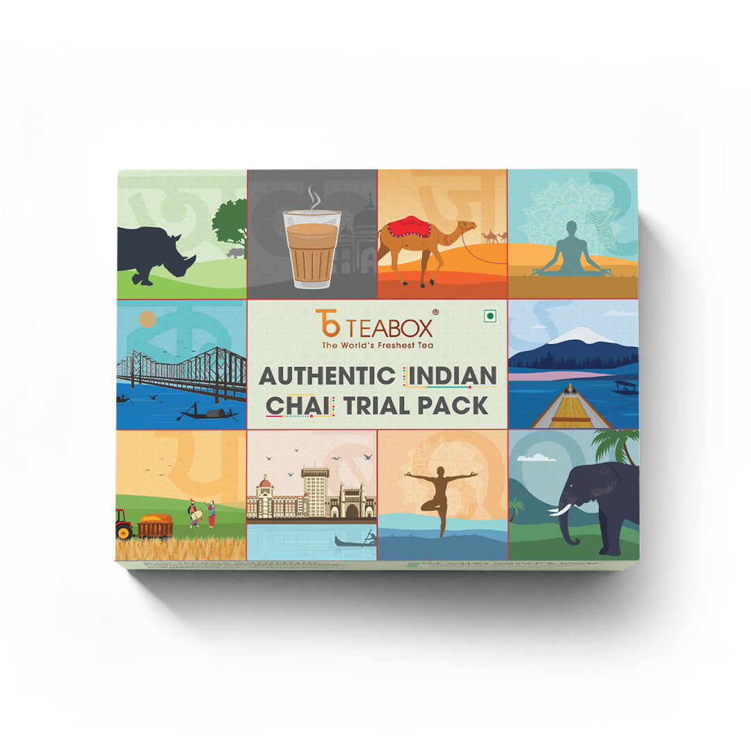Authentic Chai Box Chai Sampler - Taste India's Best Chai Sampler! Worldwide - BOGO