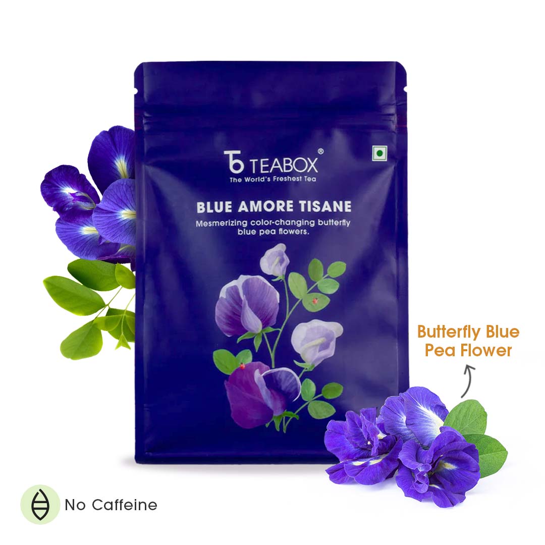 Butterfly Blue Pea Flower (Free Chamomile + Valencia Glass Tea Cup)