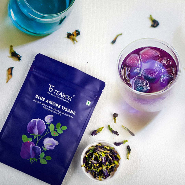 Butterfly Blue Pea Flower (Free Chamomile + Valencia Glass Tea Cup)