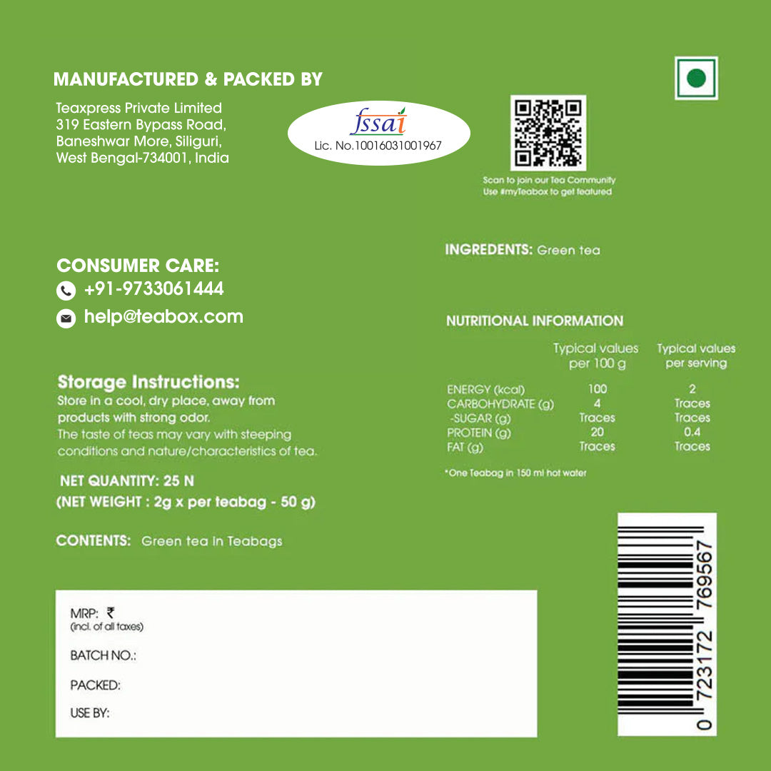 Darjeeling Green Tea (Teabags)