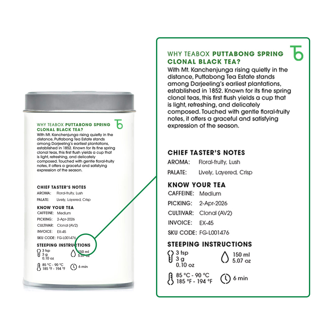 Darjeeling Puttabong Spring Clonal Black