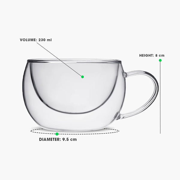 Duple Glass Teacup