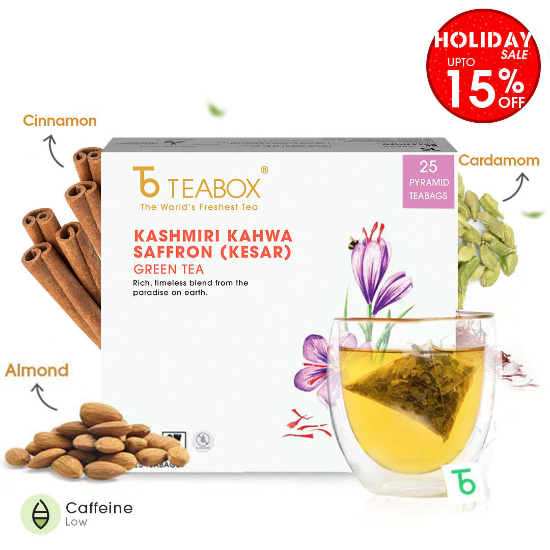 Green Tea Kashmiri Kahwa (Teabags)