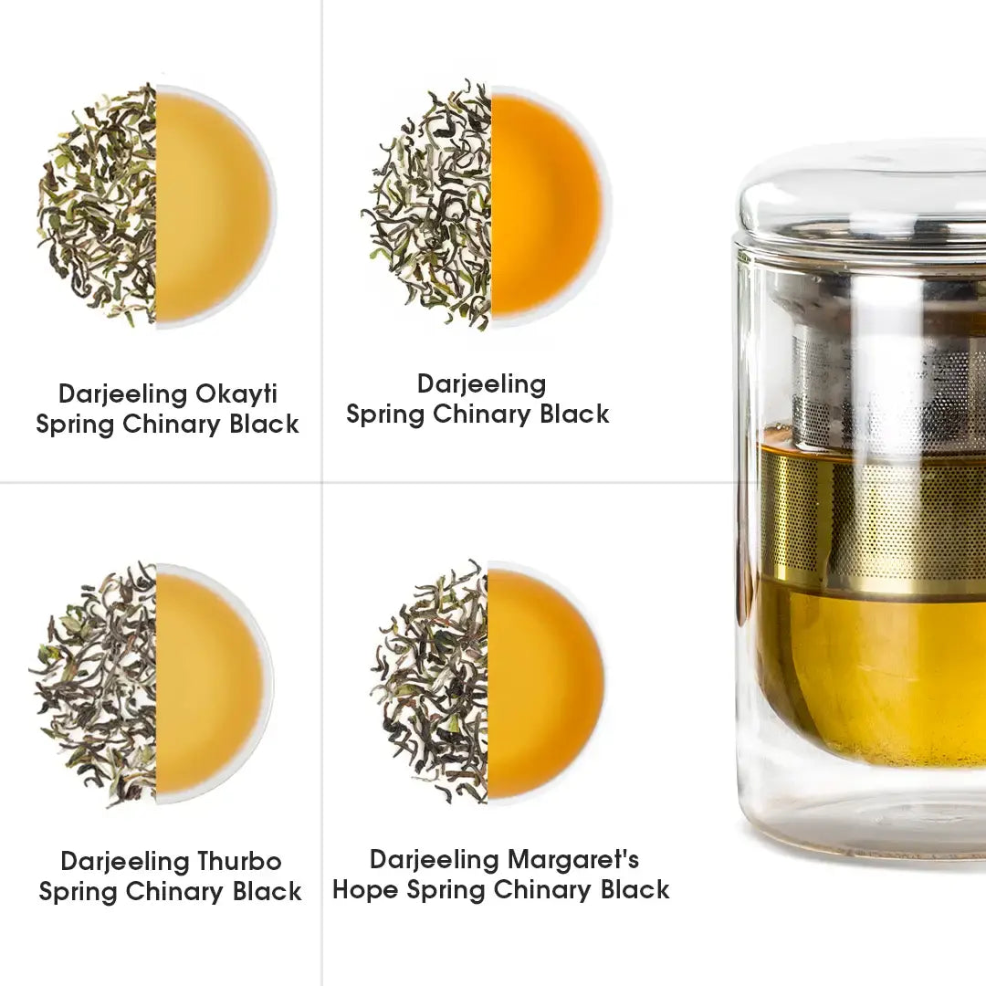 Indian Whole Leaf Trial Pack (Free Seidel Glass Tea Mug With Infuser & Ideal Teaspoon)