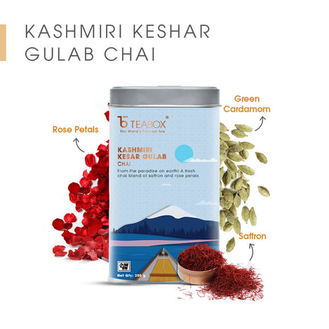 Kashmiri Kesar Gulab Chai (Tin)
