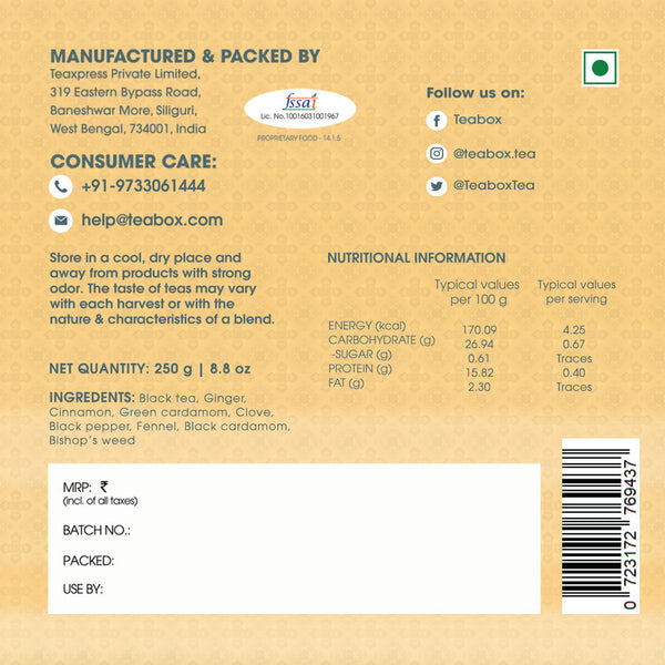 Buy 2024 Punjabi Masala Chai Tea Online 100 Chai Teabox