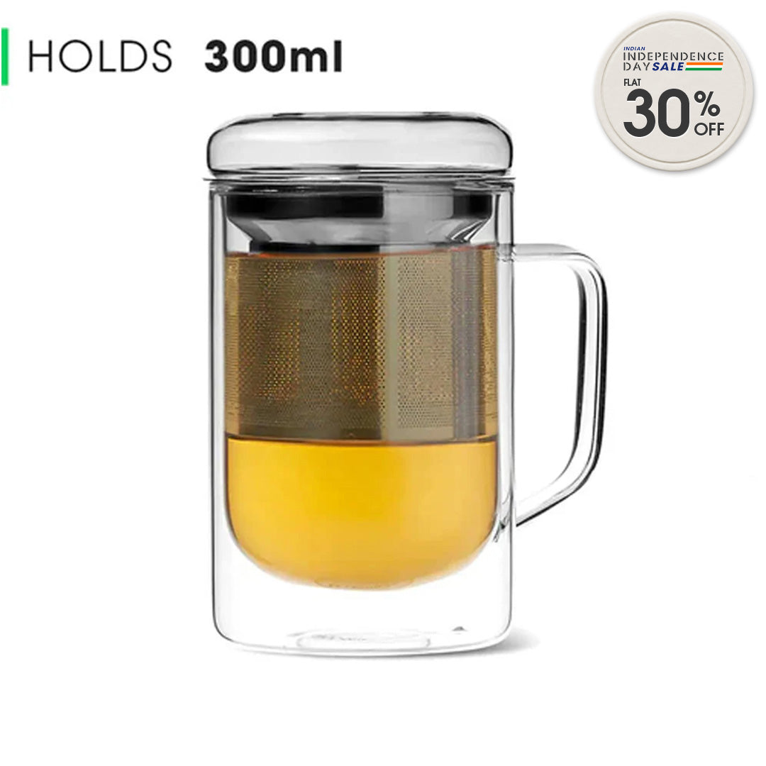 Seidel Glass Tea Mug with Infuser