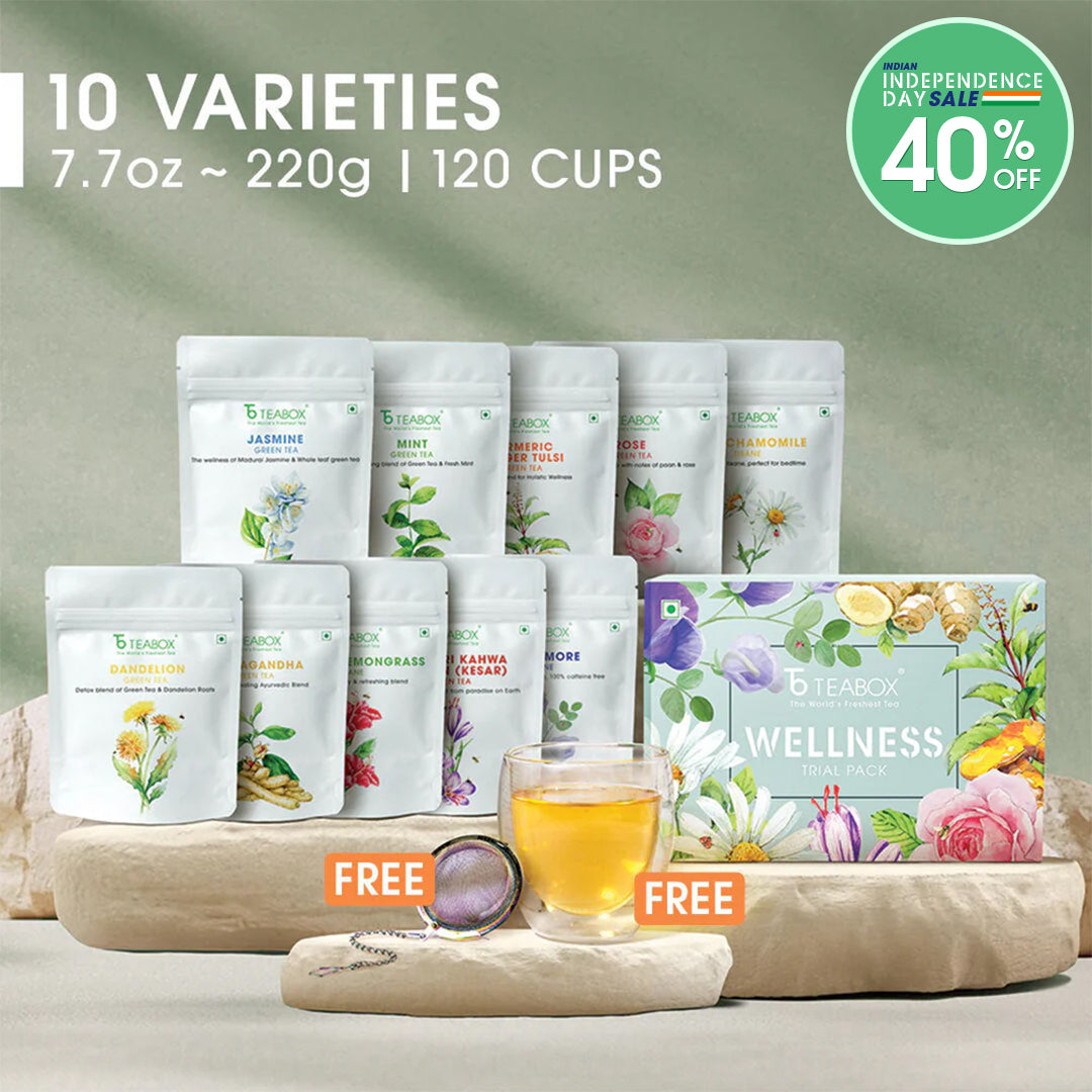Wellness Trial Pack (Free Valencia Glass Teacup & Elegant Ball Infuser)