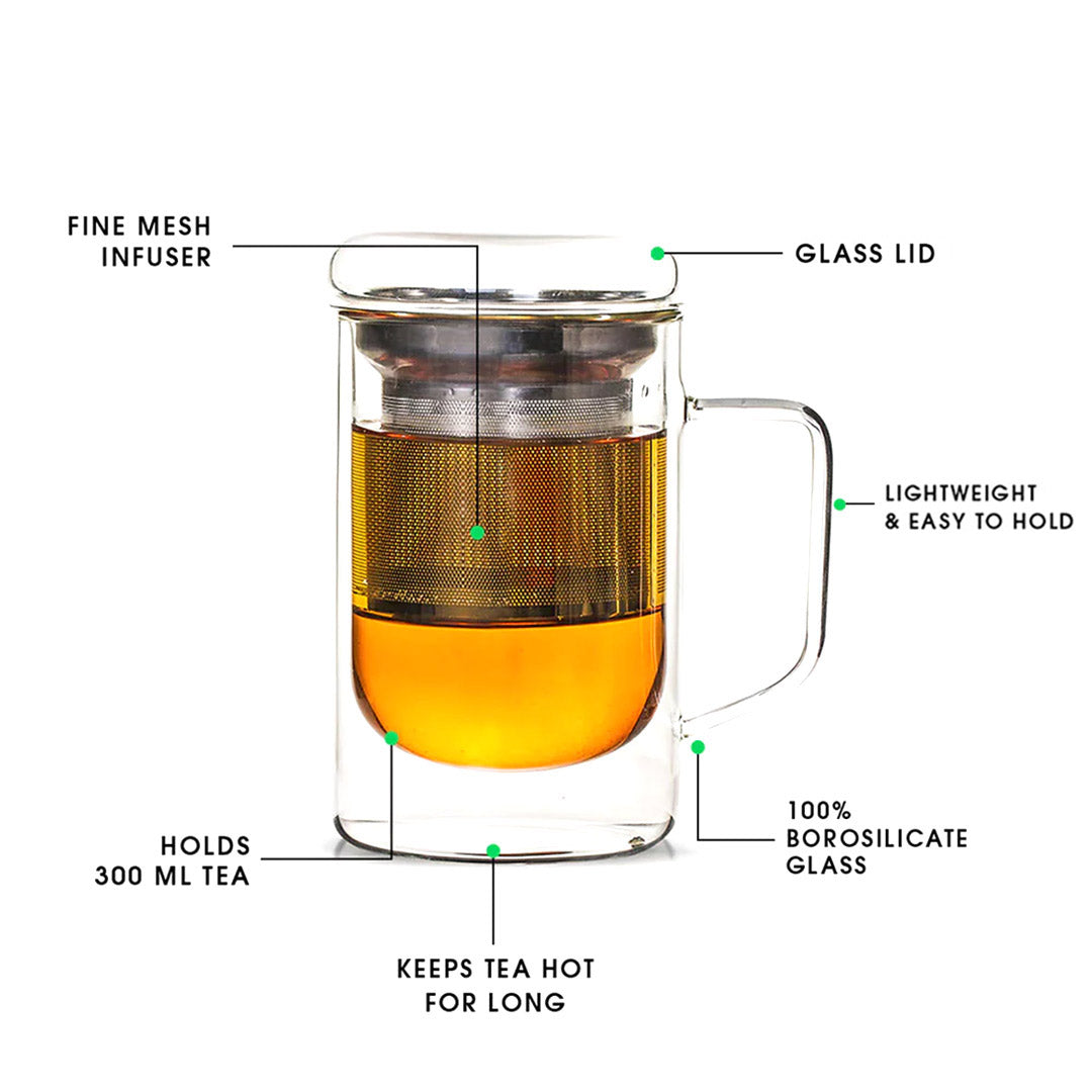 Seidel Glass Tea Mug with Infuser